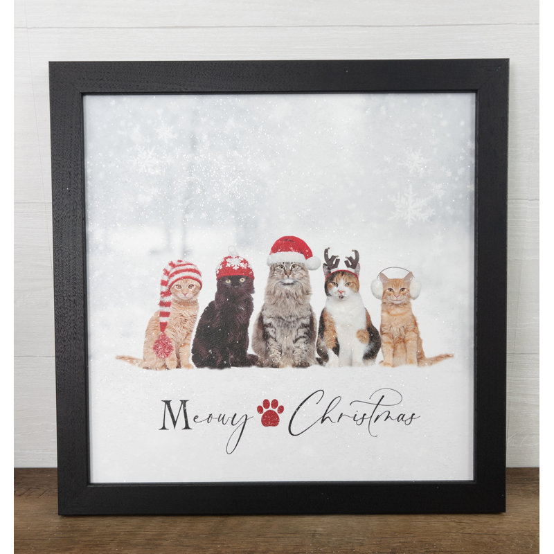 Mignon de chat Ho Ho Ho, H 18 po x l 18 po x P 1 po, Noir