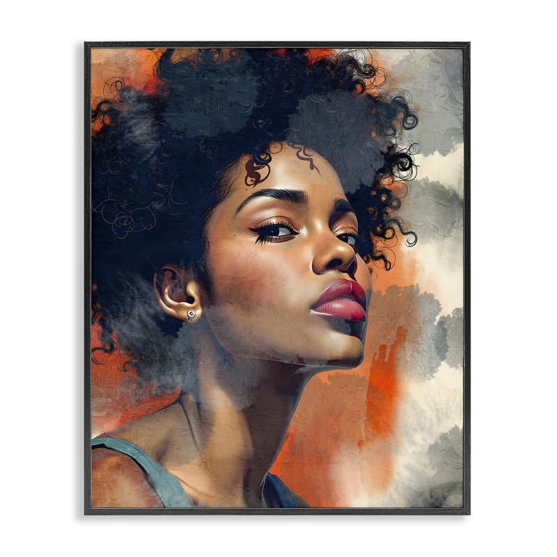 Art audacieux, art numérique par Kim Allen, H 30 po x l 24 po, Giclée encadrée noir minuit