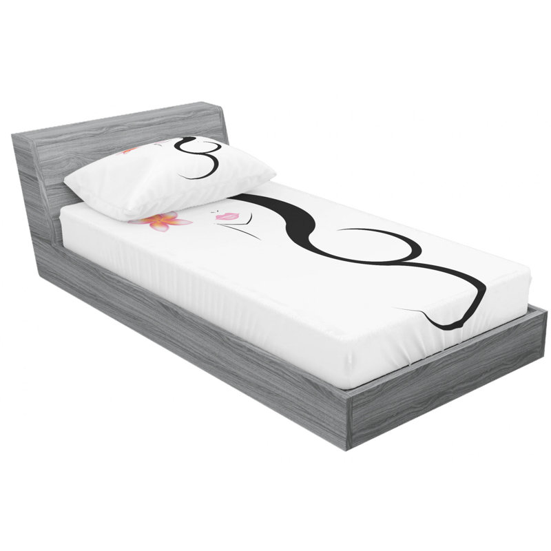 Ensemble de draps pour salon de coiffure, Ensemble de draps pour lit simple avec drap-housse