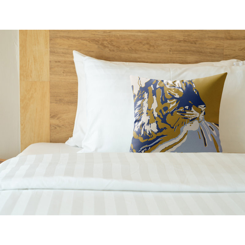 Coussin d'intérieur Leon, Minuit royal, 16 po x 16 po