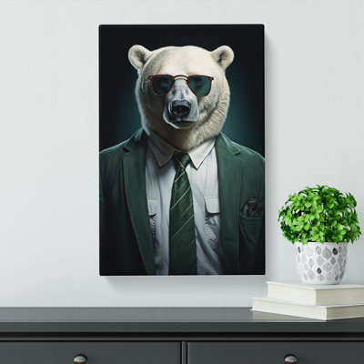 Polar Bear With Glasses - Print