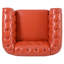 Canapé 1 place moderne et compact en cuir PU orange