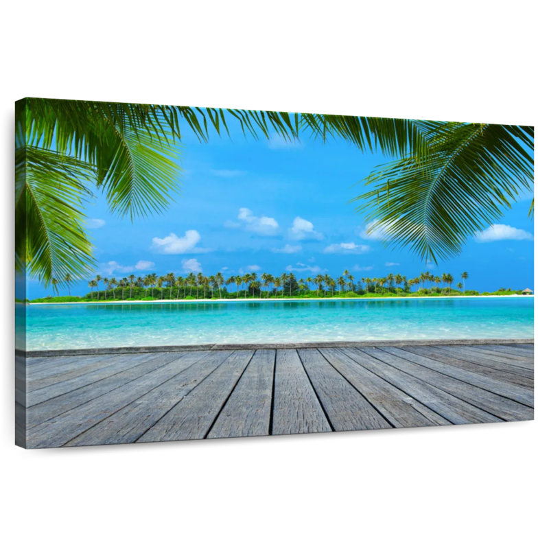 Gillard Maldives, paysage tropical, H 20 po x l 30 po