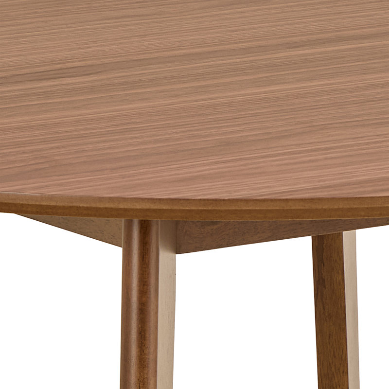 4 - Person Dining Set, Walnut, 76cm H x 105cm W x 105cm D, Brown