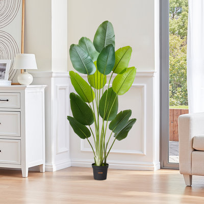 182.9cm Faux Bird Of Paradise Plant in Pot