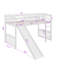 Lit mezzanine amusant avec glissade ludique et échelle sécuritaire