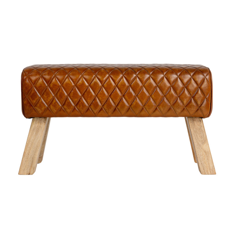 Banc en cuir Elijah, Brun