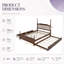 Structure de lit en bois Granborough avec lit gigogne escamotable et 2 tiroirs de rangement, tête de lit Classic-454457506