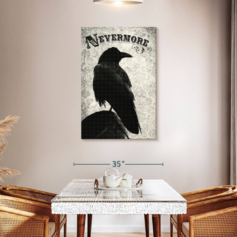 Brampt Nevermore Crow, 45" H x 30" W