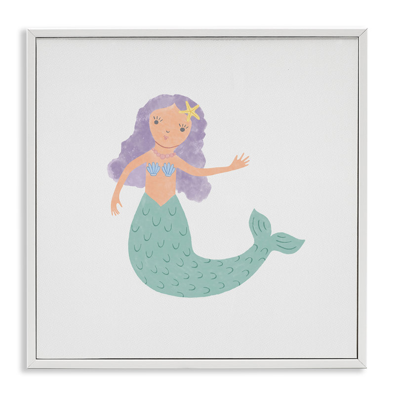 «Mauve cheveux mauve», estampe numérique par Carrie Cantwell, H 24 po x l 24 po, Giclée encadrée blanc bord de mer
