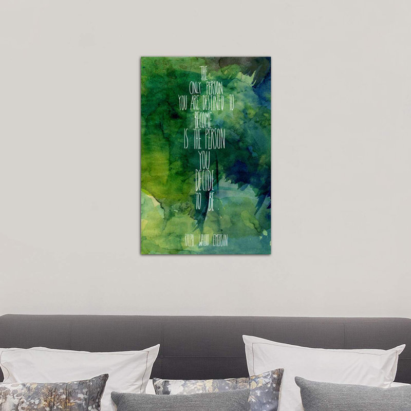 «You Decide», reproduction d'art textuel, H 26 po x l 18 po x 1,5 po, Toile tendue