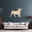 Décoration murale Bull avec lignes - Argent ACM (25,33 po x 32 po)-1563976483-1563976482