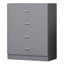 Lycinda 3 Piece Bedroom Furniture Set. 2 Door Wardrobe. 4 Drawer Chest Of Drawers. 2 Drawer Bedside Table. Matt Finish, Scratch Resistant, Brushed Chrome Metal Handles-88153599
