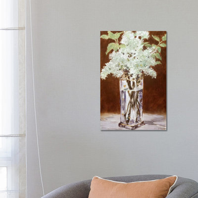 White Lilac In A Crystal Vase, 1882 by Edouard Manet - Wrapped Canvas Gallery-Wrapped Canvas Giclée
