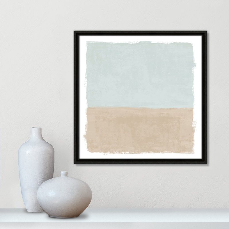 Sable et ciel I - reproduction carrée de Vesrion par Natalie Carpentieri, H 17,5 po x l 17,5 po, Espresso