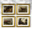 Vintage Floral IV  -4 Piece Set of Framed Prints