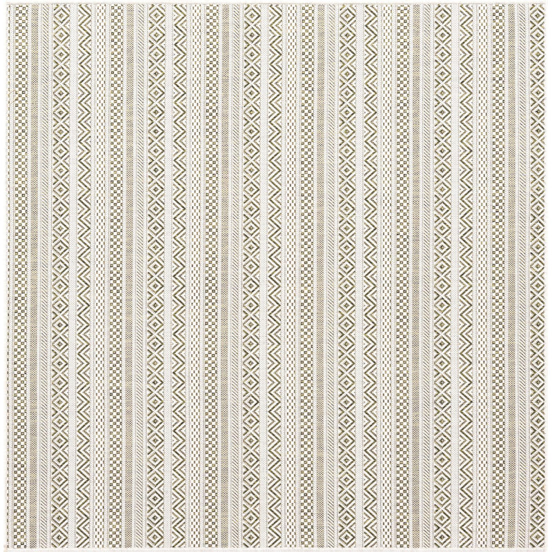 Striped Indoor / Outdoor Rug, Square 5'3"