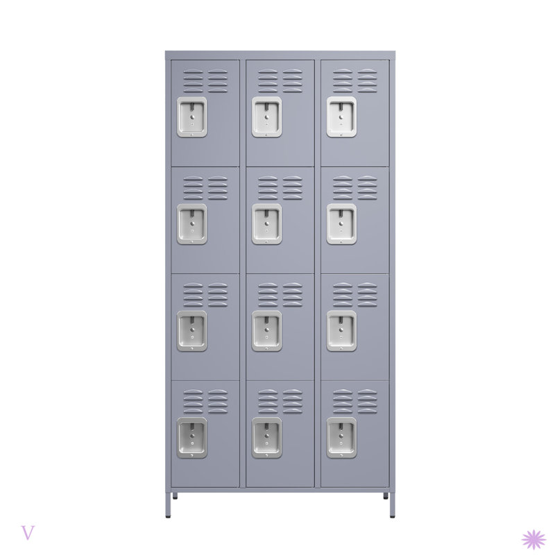 Armoire de rangement avec casier de rangement, Gris