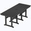Table de cuisine rectangulaire 82,6 po pour terrasse, jardin et terrasse-1983179451