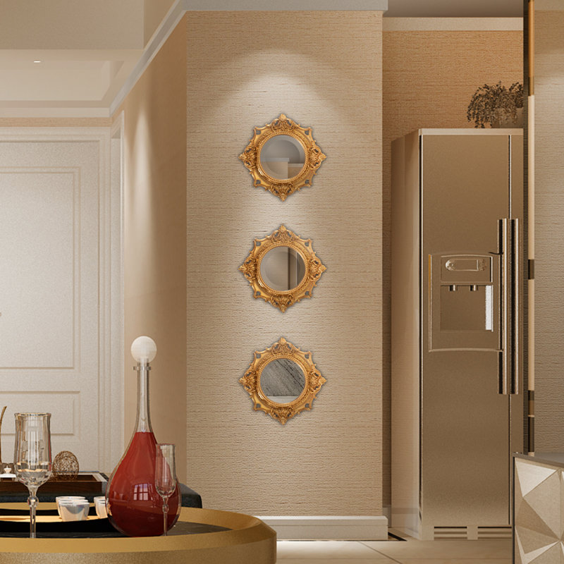 Bitozeves of Gold Petite Mirrors- Round