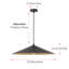 Luminaire suspendu rond en fer noir 1 lumière-114537802