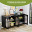 Buffet moderne avec portes en acrylique, armoire de rangement autoportante moderne