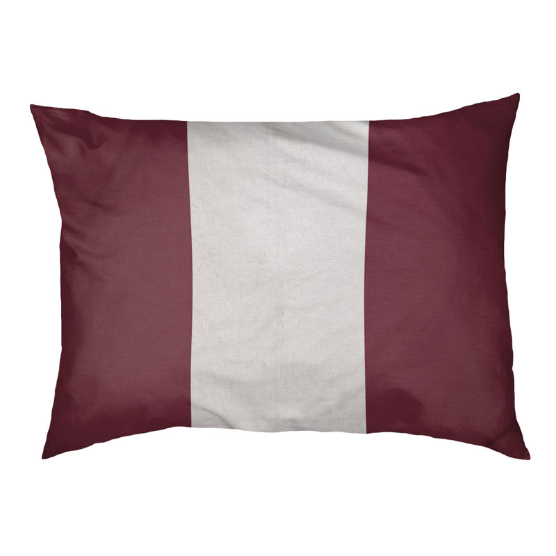 Coussin d'extérieur pour chien Florida Tribe, Moyen (l 28 po x P 18 po x H 6 po), Grenat / blanc / grenat