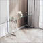 Console Table Stainless Steel Glass,Meal Side Table Silvery Clear  Bs-02 S