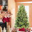 7ft Decoration With 1375 Mixed Pe+ Tips, Fast - Install Hinged Structure, Strong Metal Support, Pine Appearance For Holidays Holiday Tree Branch Quick Setup Design, Heavy Duty Stand, Realistic