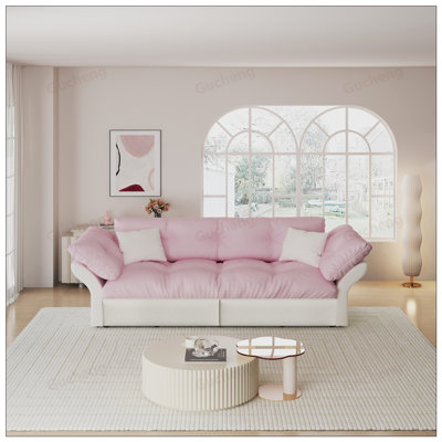 74.8inch Queen Pull Out Sofa Bed, 3-in-1 Convertible Sleeper Tufted Sofa with 2 Soft Pillows, Multi-Functional Velvet Loveseat Bed
