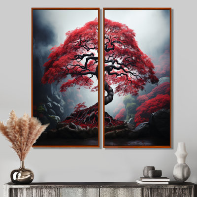 Rouge, érable japonais - Art populaire japonais