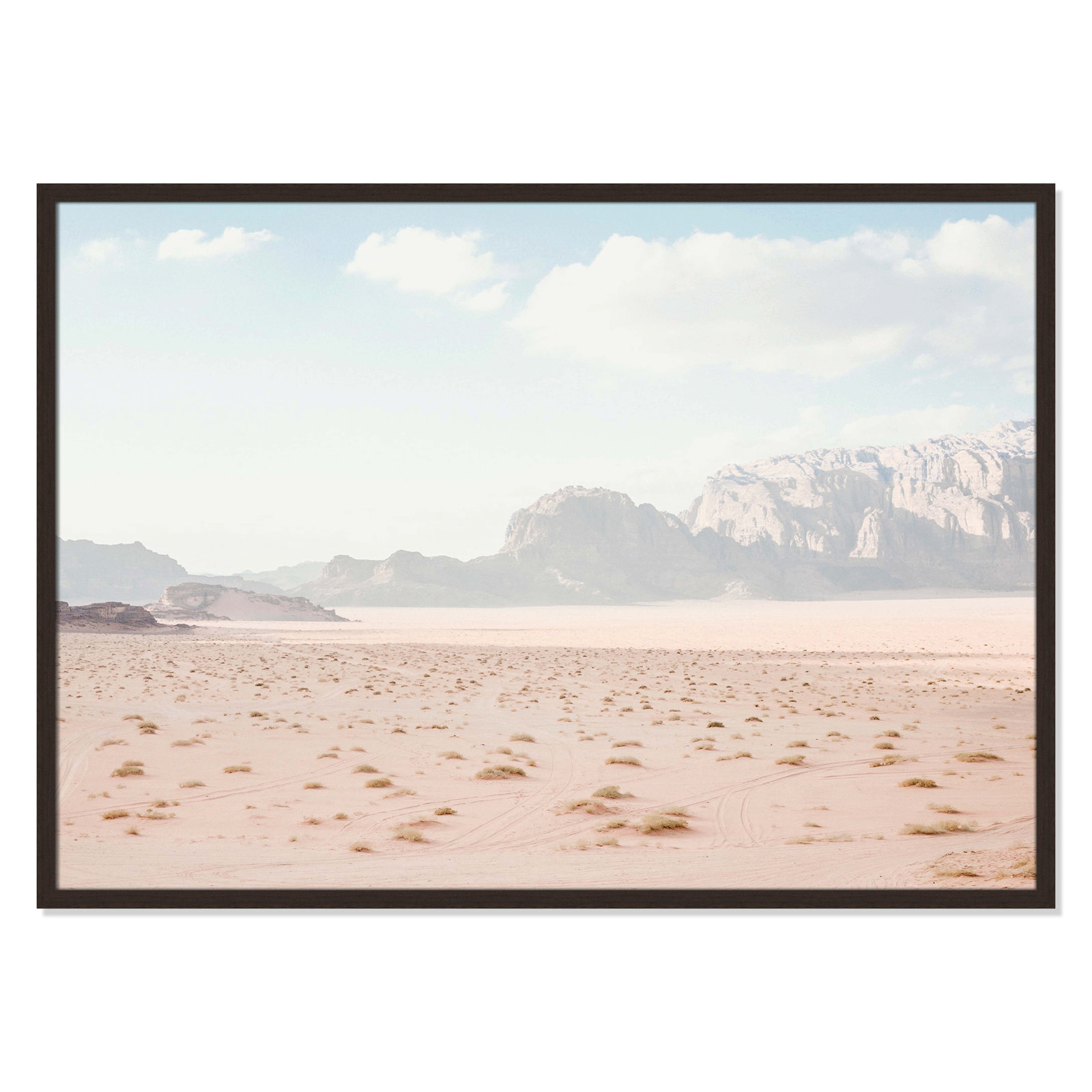 Tire Tracks by Leah Straatsma, 41.5" W x 29.5" H, Open Grain Walnut Framed
