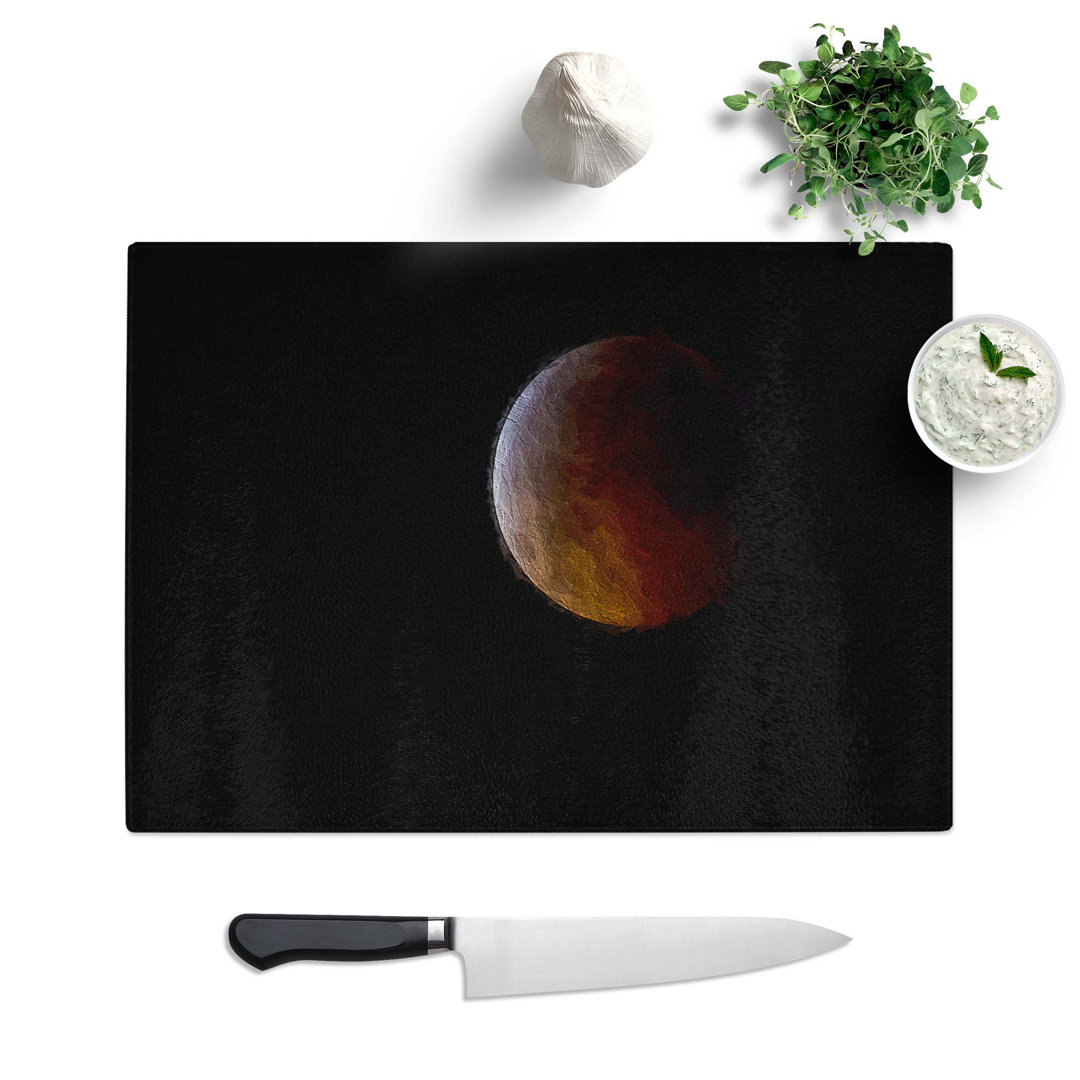 Tempered Glass Total Lunar Eclipse Chopping Board