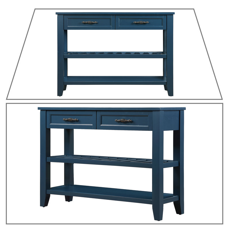 Vaelan 42.01'' Console Table, Navy Blue