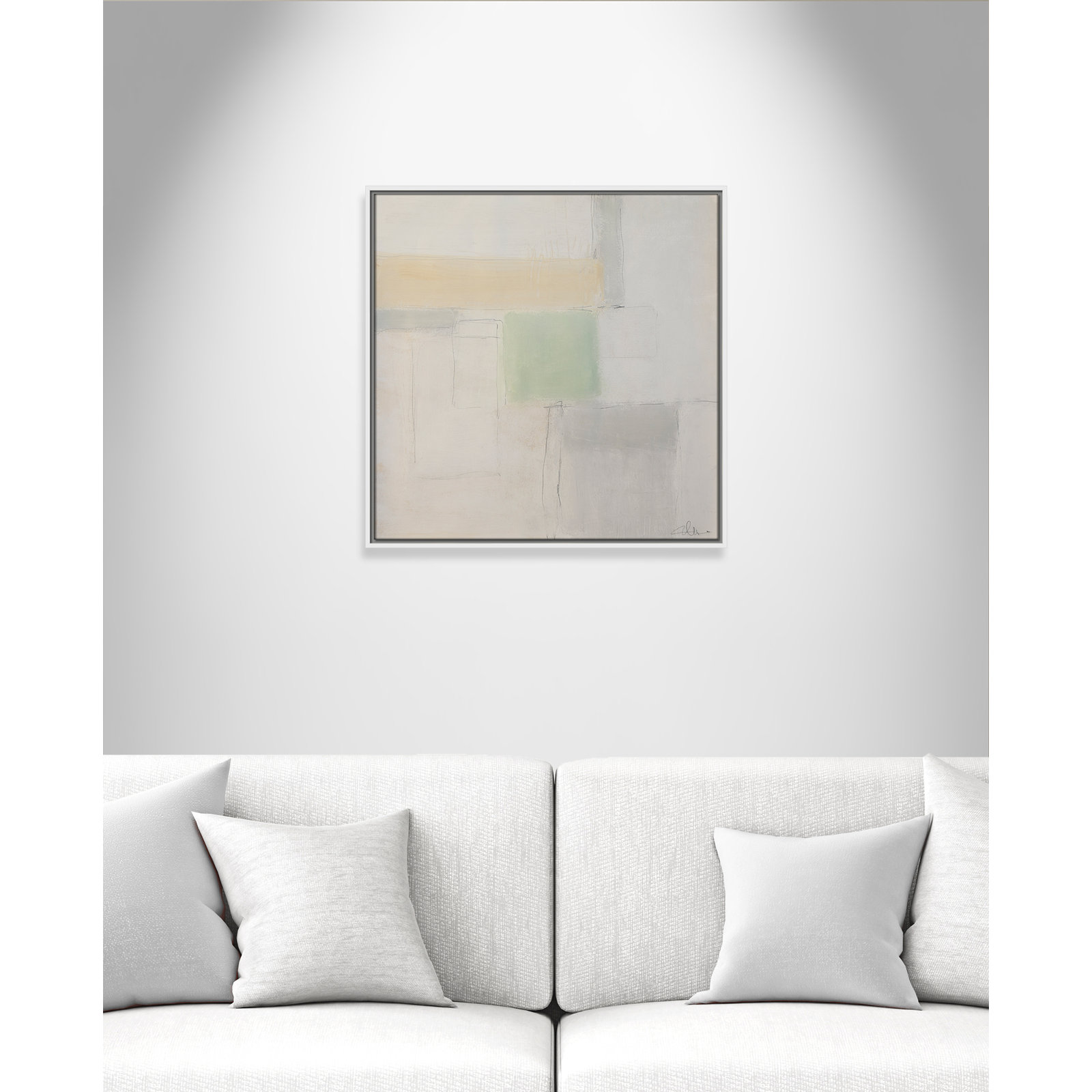 Veasey "Powder Room Whispers-I" Print, 25.5" H x 25.5" W x 2" D, White Framed