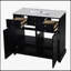 Solid Wood Frame Bathroom Storage Cabinet-589570655