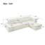 Canapé modulaire en chenille en L 113 po avec coussins double épaisseur Boneless-124632835