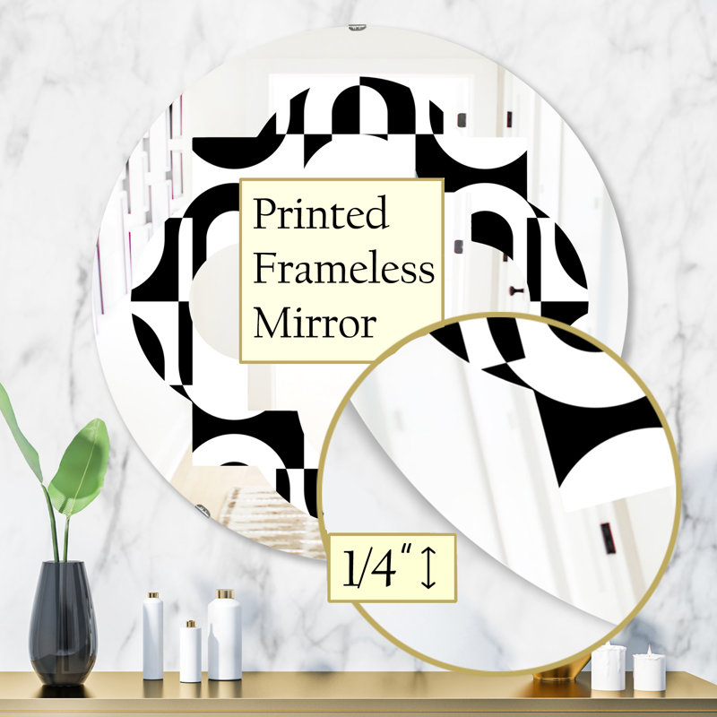 Miroir mural Quatrefoil, H 31,5 po x l po