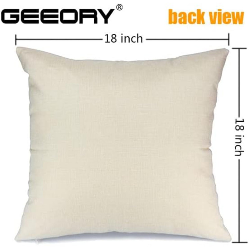 Housse de coussin réversible, Vert /Bleu / Rose, H 18 po x l 18 po