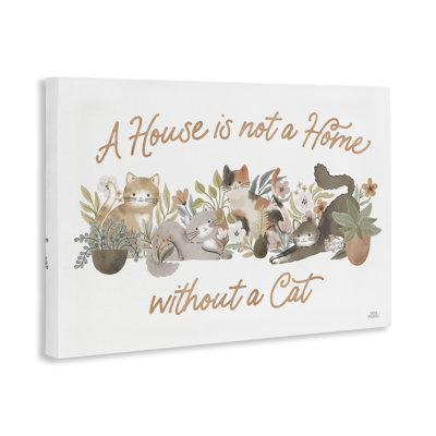 Art mural sur toile Cozy Cats & Plants par Laura Marshall