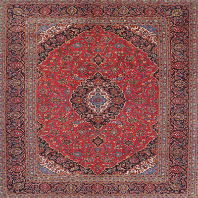 Tapis traditionnel rouge / bleu
