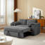 Canapé-lit convertible en tissu gris foncé, style moderne pour la maison