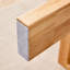 Plateau de table en rotin rectangulaire moderne et minimaliste avec pieds en bois d'hévéa