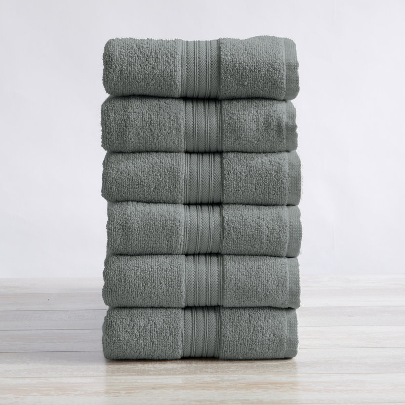 Super Soft 100% Cotton Quick-Dry Hand Towels, Steel Blue