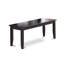 L'ensemble de table de salle à manger 6 pièces comprend une table de cuisine et un banc Modren, 4 chaises de salle à manger Parson en tissu bleu marine foncé avec dossier élégant - finition noire-792730452-767197100-767197097