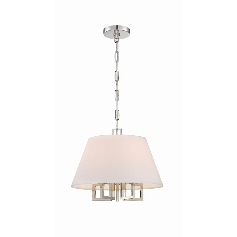 Akanke 4 - Light Polished Nickel Unique/Statement Pendant, 85" H x 16" W, 5 Lights