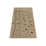 Moroccan Hand Knotted Geometric Area Rug