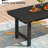 66'' Rectangular Outdoor Dining Table, Patio Dining Table With Umbrella Hole For Patio, Garden, Porch, Pool