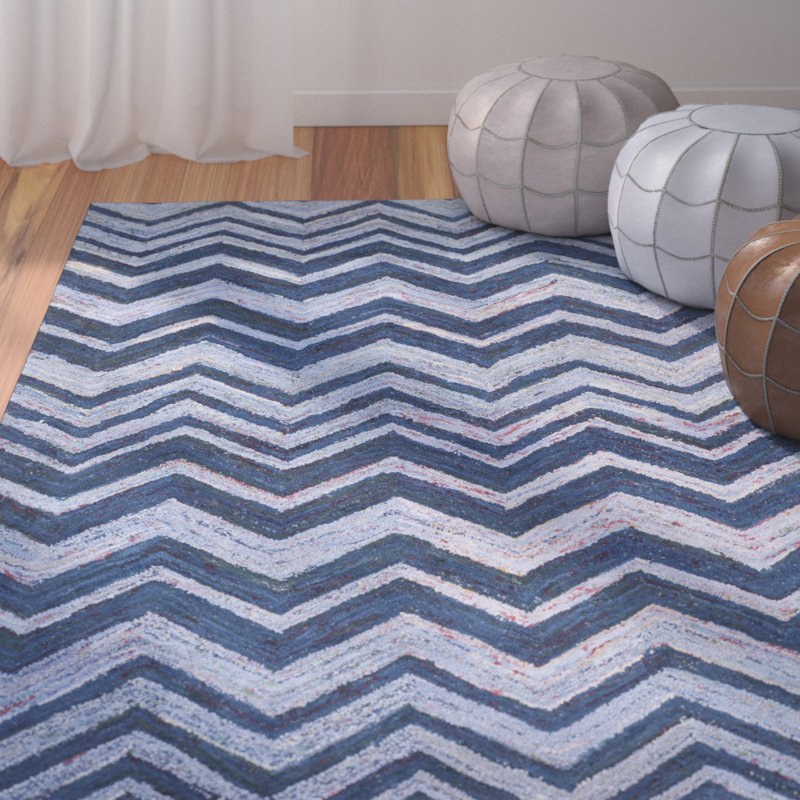 Tapis en coton touffeté à la main Mardell, Rectangle 4 pi x 6 pi