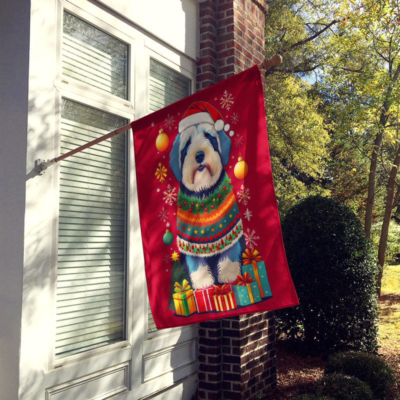 Double Sided 40'' H x 28'' W Polyester Christmas House Flag